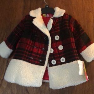 Penelope Mack Red plaid baby girls jacket